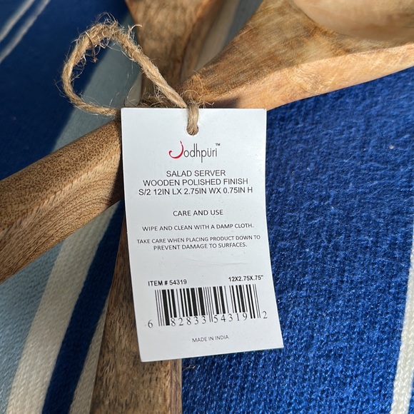 Jodhpuri Wooden Salad Server Set - Picture 3 of 4